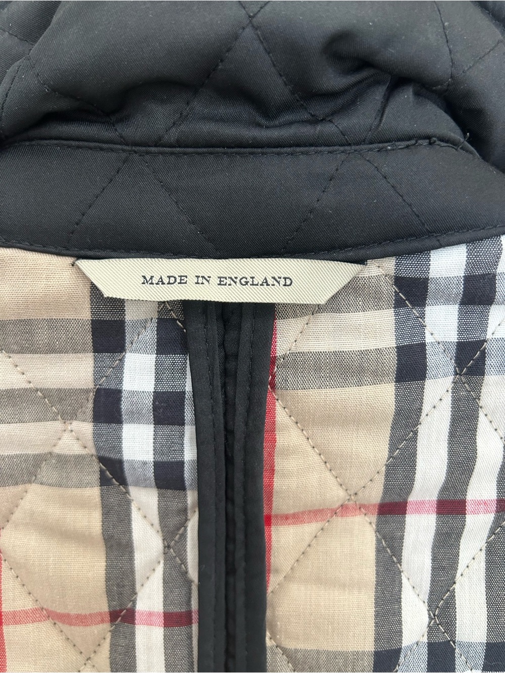 Vintage Authentic BURBERRY London Classic Nova Check Diamond Quilt Jacket Sz M - Picture 13 of 14